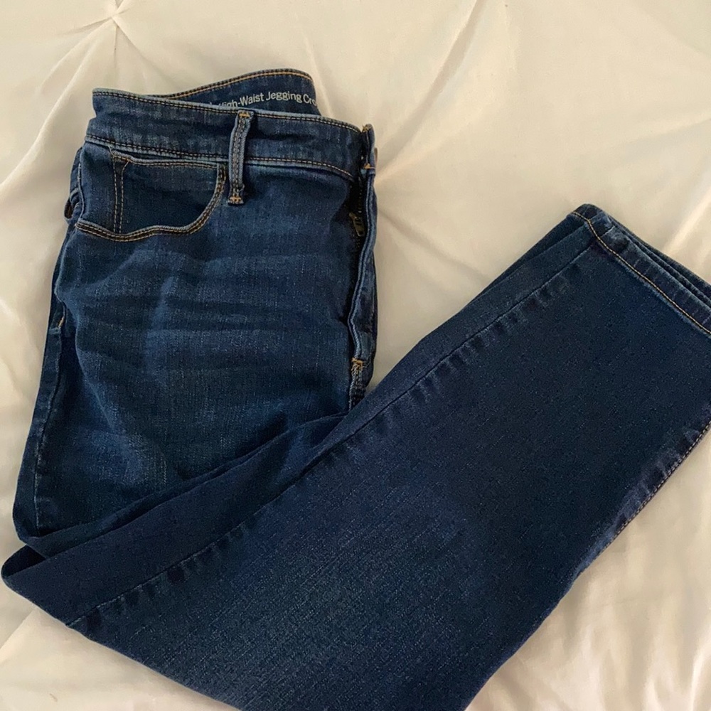 Talbots dark denim crop jeans size 10 Petite.